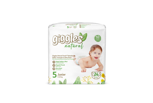 PAÑAL GIGGLES NATURAL 5 JUNIOR 24UN