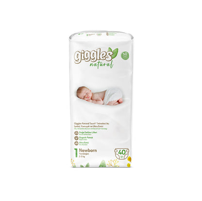 PAÑAL GIGGLES NATURAL 1 NEWBORN 40UN